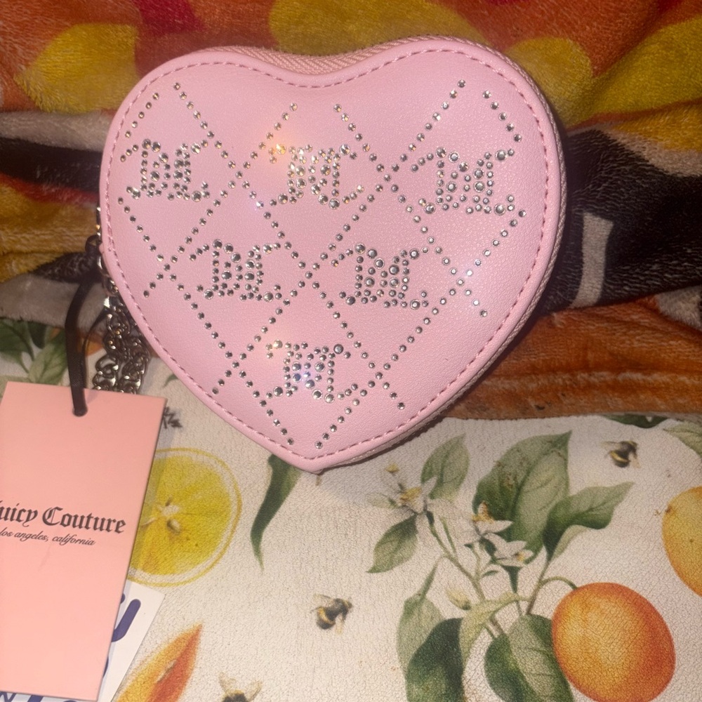 Juicy Couture Pink Heart Key & Card Holder